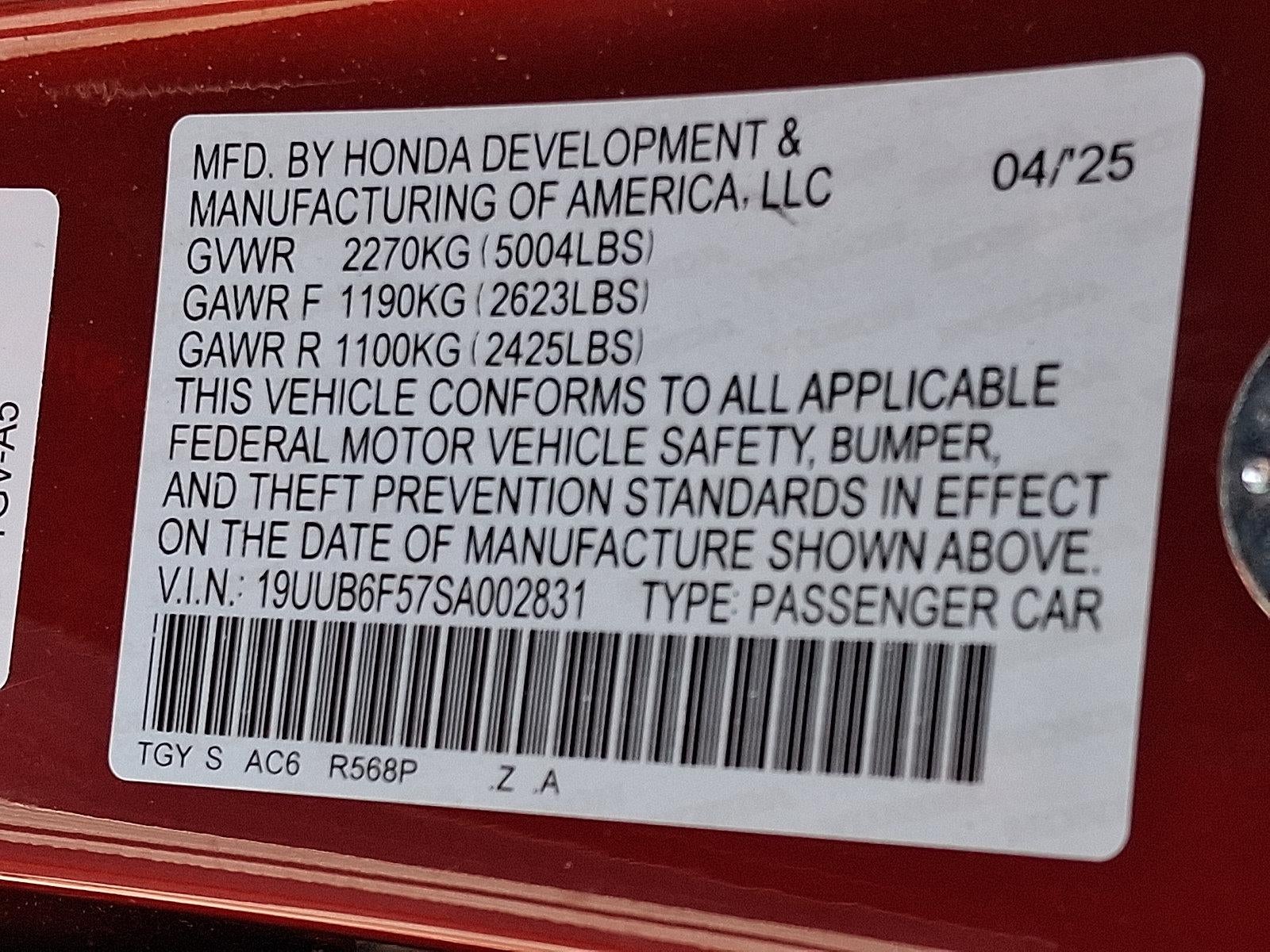 2025 Acura TLX A-SPEC Package