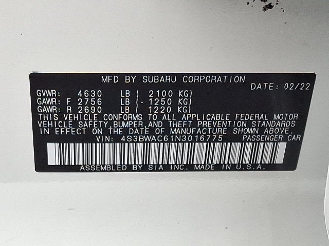 2022 Subaru Legacy Premium