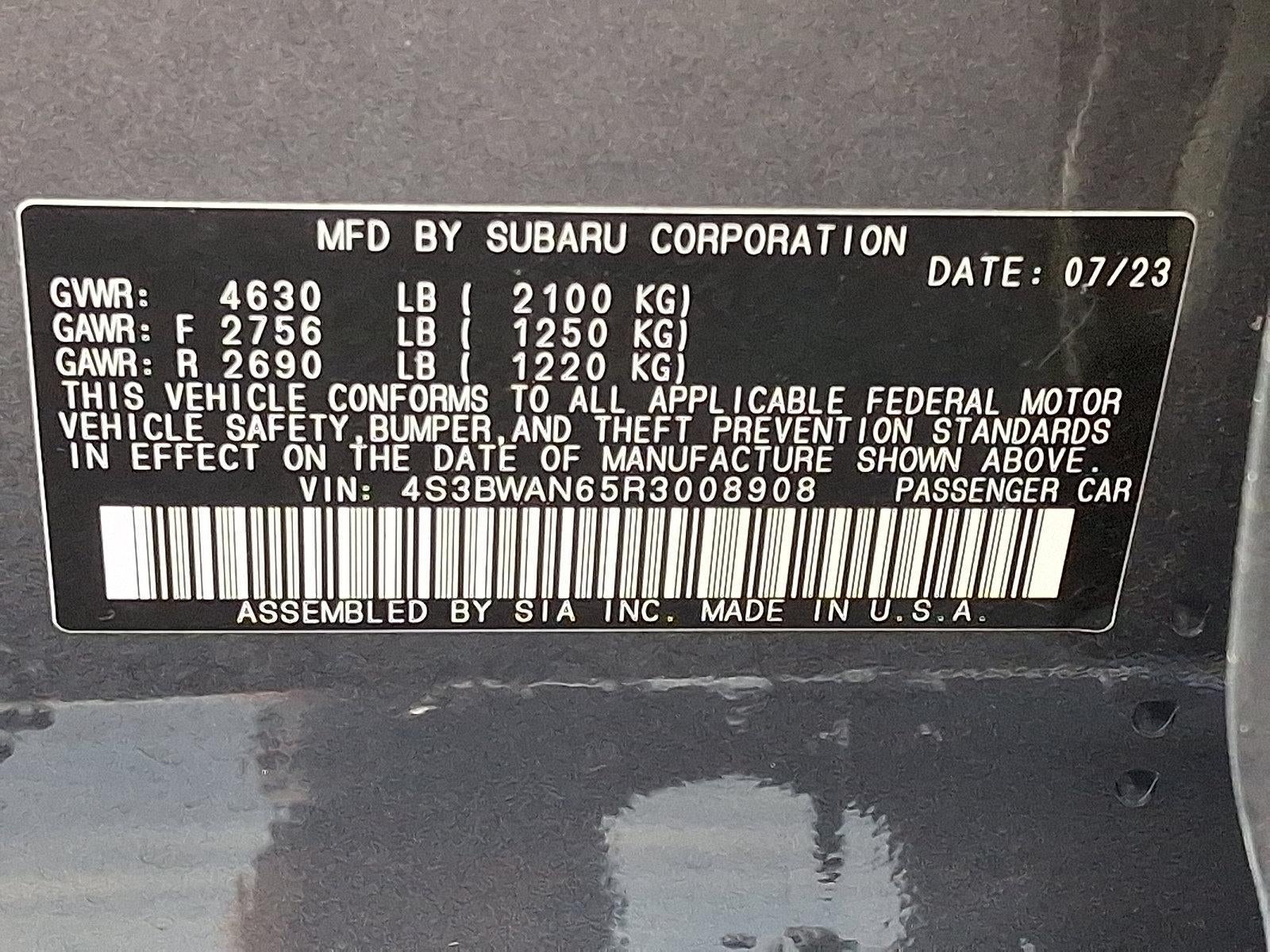 2024 Subaru Legacy Limited AWD