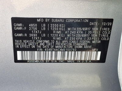2021 Subaru Outback CVT
