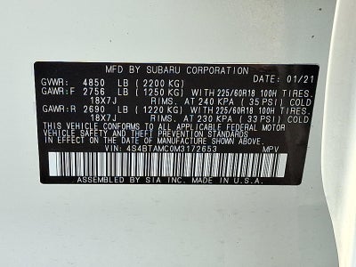 2021 Subaru Outback Limited CVT