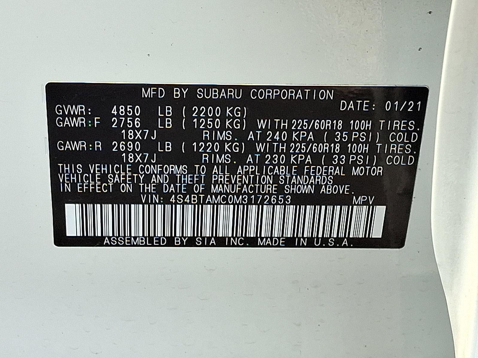 2021 Subaru Outback Limited CVT