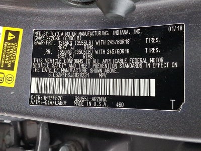 2018 Toyota Highlander LE V6 AWD (SE)