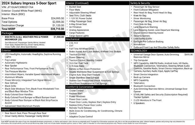 2024 Subaru Impreza Sport