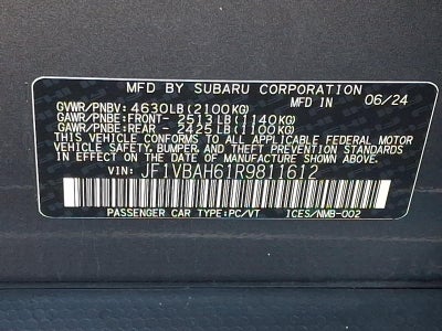 2024 Subaru WRX Premium Manual