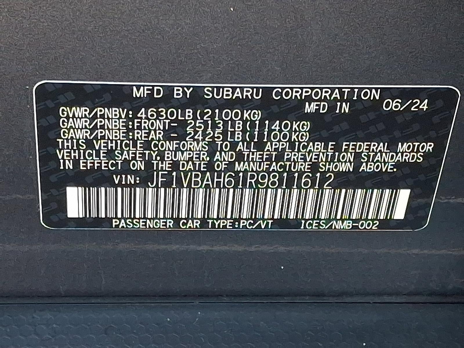 2024 Subaru WRX Premium Manual