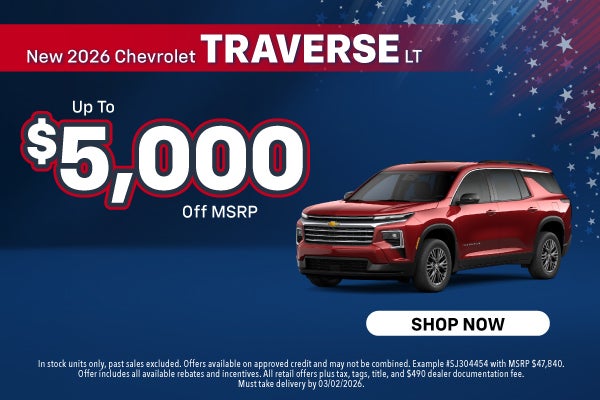 New 2026 Chevrolet Traverse LT